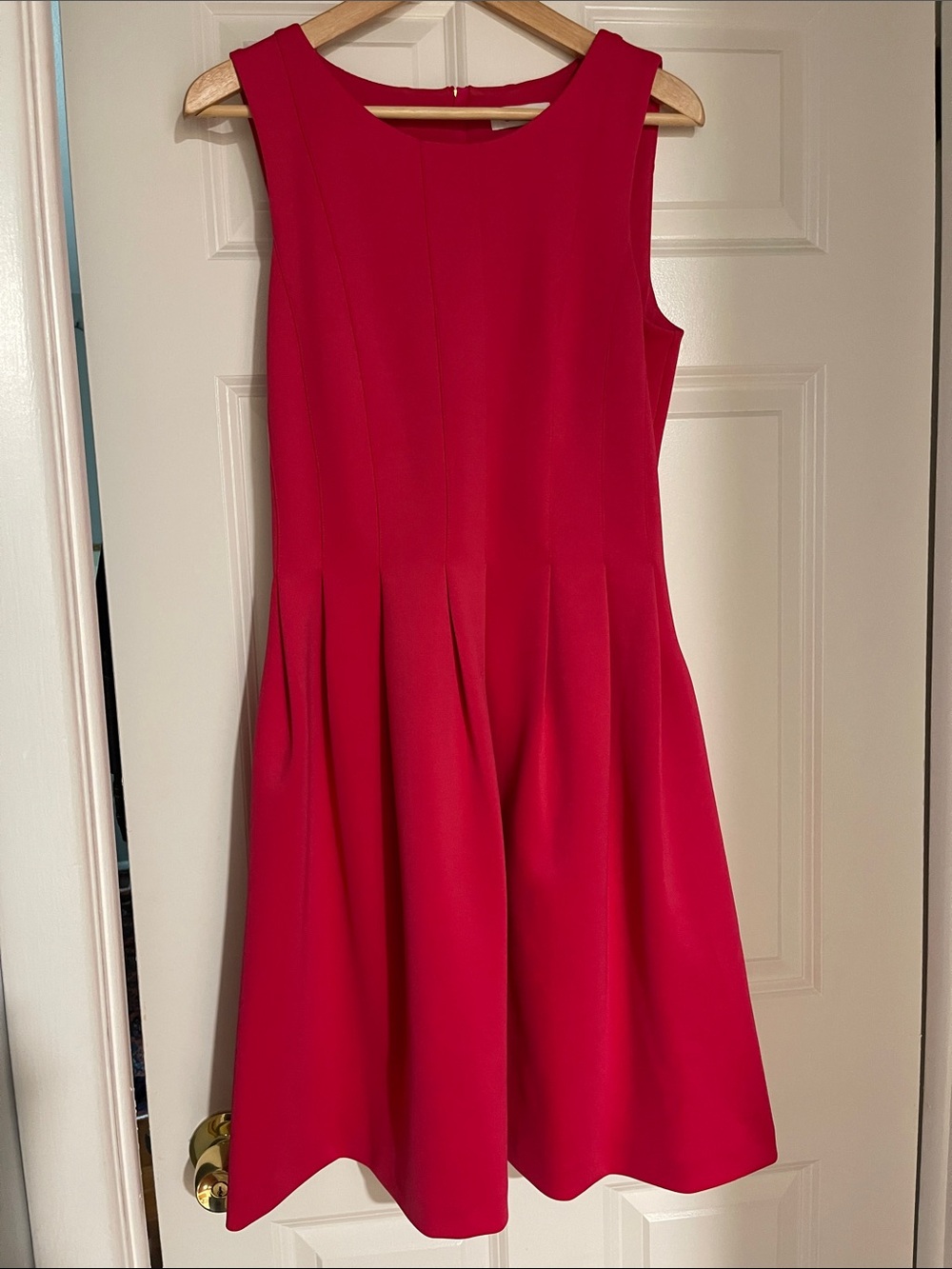 Calvin Klein Sleeveless Fuchsia Fit-and-Flare Dress